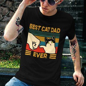 Best Cat Dad Ever T-Shirt Cat Lover Shirt Men's